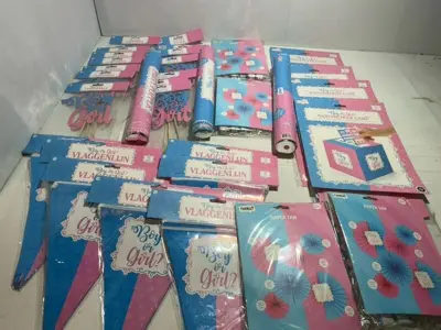 Ca. 32x Gender reveal versiering – kavel bij Onlineveilingmeester