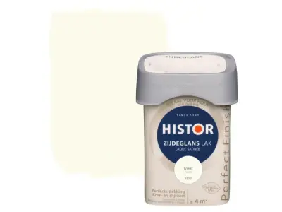 4x Lak zijdeglans Histor, perfect finish, ivoor, 250 ml – kavel bij Onlineveilingmeester