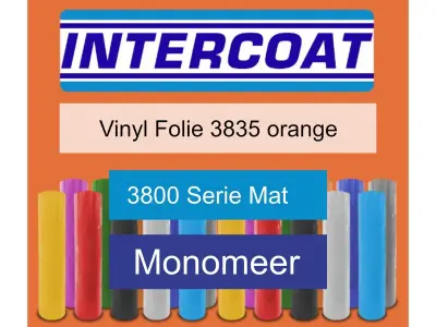 Snijfolie 50m x 61cm Intercoat, 3800 serie mat, 3835 orange – kavel bij Onlineveilingmeester