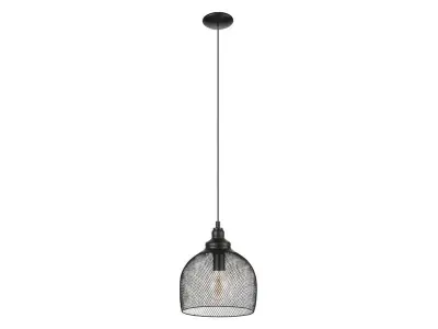 Vintage hanglamp EGLO, straiton, zwart – kavel bij Onlineveilingmeester