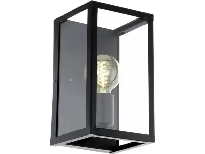 Wandlamp 28 cm EGLO, charterhouse, zwart – kavel bij Onlineveilingmeester