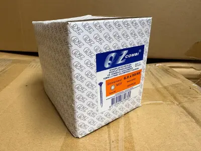 Ca. 24x 100 pack spaanplaatschroeven QZ-Combi, 6x90/65 – kavel bij Onlineveilingmeester