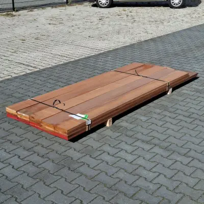 Ca. 25x Vlonder/gevel plank, Tropisch hardhout | 21x185 mm – kavel bij Onlineveilingmeester, Raalte