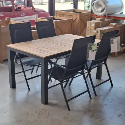 Tuintafel met 4x stoel, O.a. Central Park – kavel bij Onlineveilingmeester, Raalte
