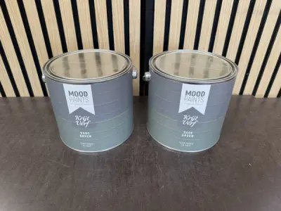 2x Moodpaints Krijtverf Sage Green – 2,5 L – Extra Mat – kavel bij XL Auctions