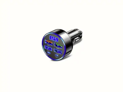 Auto oplader - 6 poorten - USB en USB C – kavel bij XL Auctions