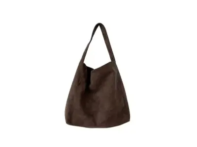 Suede schoudertas - bruin – kavel bij XL Auctions