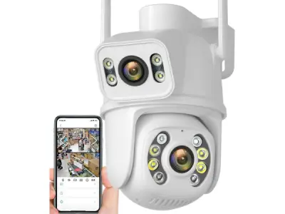 Dual lens camera - QXGA - 2x 3MP - wit – kavel bij XL Auctions