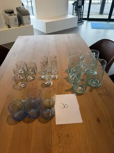 Set Glazen + Waterkaraf – kavel bij Openbare Verkopen, Waregem
