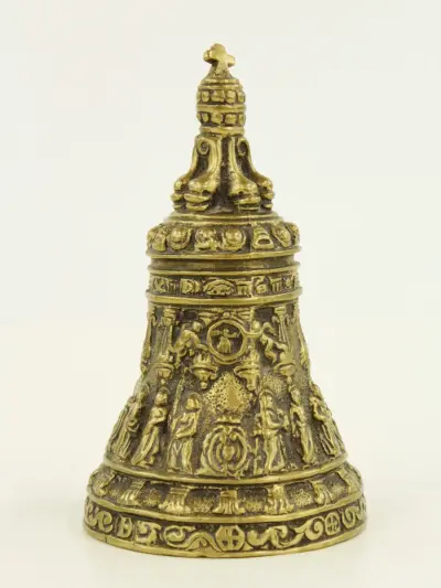 Antieke messingen liturgische handbel/altaarbel – kavel bij De Kringwinkel, Antwerpen