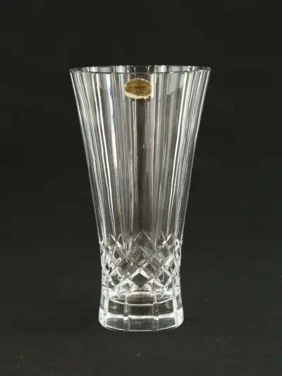 Boheems Kristallen Vaas 24% PbO - Czechoslovakia – kavel bij De Kringwinkel, Antwerpen