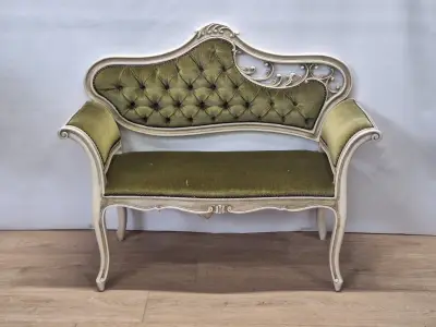 Elegant vintage boudoirbankje in Lodewijk XV-stijl - ca. jaren 1950 -1960 – kavel bij De Kringwinkel, Gent