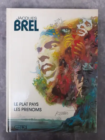Strips: Jacques Brel - Le Plat Pays & Les Prénoms – kavel bij De Kringwinkel, Gent