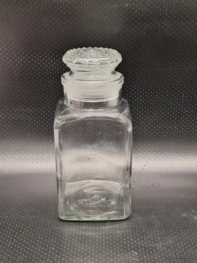 XL antieke apothekerspot van 32.5 cm met geslepen stop – kavel bij De Kringwinkel, Gent
