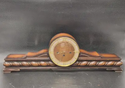 Vintage Westminster Belcanto schouwklok - mechanische pendule met Westminster-carillon – kavel bij De Kringwinkel, Gent