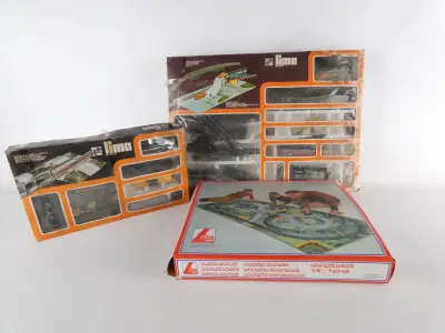Lima H0 modeltreinverzameling – 3 dozen met locomotieven, wagons, rails en toebehoren – kavel bij De Kringwinkel, Heverlee