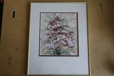 Ingelijste aquarel van bloemen'' – kavel bij GSD Auctions, Zoeterwoude