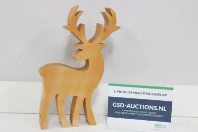 Houten hert decoratie'' – kavel bij GSD Auctions, Zoeterwoude