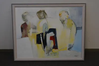 Modern schilderij van C.C. Koops: "3 Mensen".'' – kavel bij GSD Auctions, Zoeterwoude