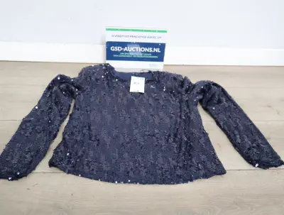 Donkerblauw damesshirt met pailletten - Pieces'' – kavel bij GSD Auctions, Zoeterwoude
