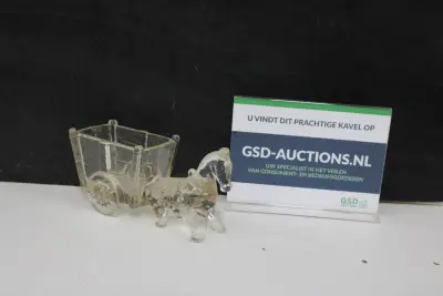 Glazen Vaas van paard met wagen'' – kavel bij GSD Auctions, Zoeterwoude
