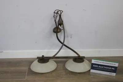 Hanglamp met metalen frame en glazen kappen'' – kavel bij GSD Auctions, Zoeterwoude