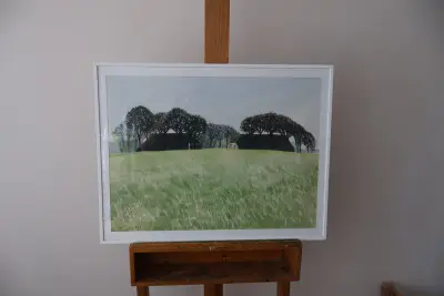 Ingelijste aquarel boerderijaanzicht'' – kavel bij GSD Auctions, Zoeterwoude