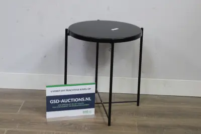 Zwarte metalen bijzettafel'' – kavel bij GSD Auctions, Zoeterwoude