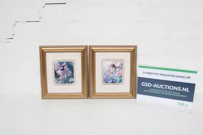 Set van twee ingelijste elfjes – kavel bij GSD Auctions, Zoeterwoude