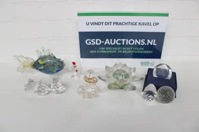 Assortiment kristallen sierfiguren en decoraties – kavel bij GSD Auctions, Zoeterwoude