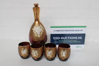 Set glazen karaf met bekers – kavel bij GSD Auctions, Zoeterwoude
