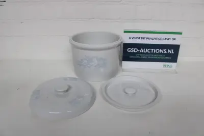 Keramische voorraadpot met deksels – kavel bij GSD Auctions, Zoeterwoude