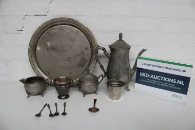 Set van vintage zilveren theeservies – kavel bij GSD Auctions, Zoeterwoude