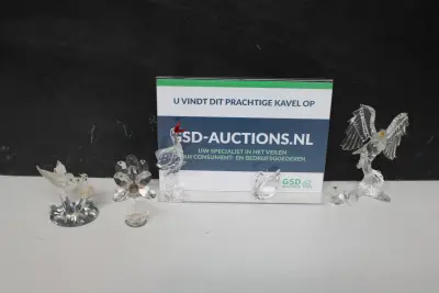 Set kristallen beeldjes van vogels – kavel bij GSD Auctions, Zoeterwoude