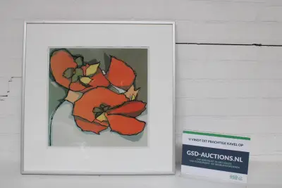 Ingelijste Zeefdruk getiteld "Fleuraison" – kavel bij GSD Auctions, Zoeterwoude