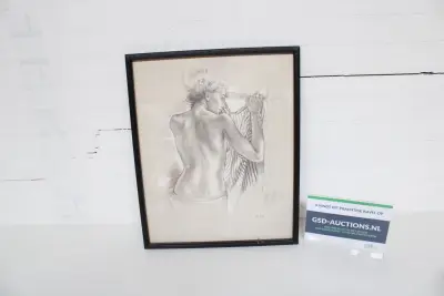 Ingelijste kunstwerk van Celine looking out – kavel bij GSD Auctions, Zoeterwoude