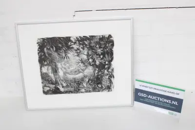 Houtsnede - Liggende Naakte Dame – kavel bij GSD Auctions, Zoeterwoude