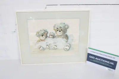 Ingelijste print van beren in tutu's – kavel bij GSD Auctions, Zoeterwoude