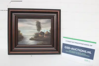 Schilderij Boerderij-Aanzicht - J. Kok – kavel bij GSD Auctions, Zoeterwoude
