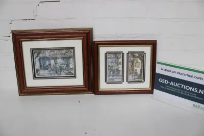Set van 2 vintage ingelijste Anton Pieck prenten – kavel bij GSD Auctions, Zoeterwoude