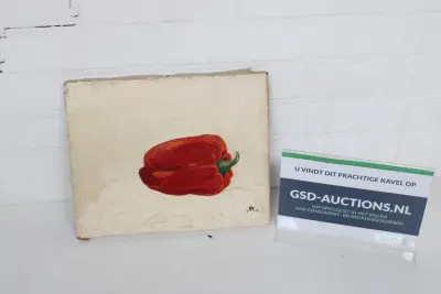 Schilderij van een rode paprika – kavel bij GSD Auctions, Zoeterwoude