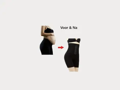 Shapewear broek met hoge taille en pijpen - zwart - large – kavel bij GSD Auctions, Zoeterwoude