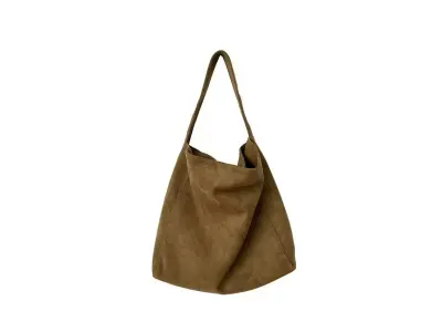 Suede schoudertas - lichtbruin – kavel bij GSD Auctions, Zoeterwoude