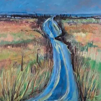 Acryl op doek, Maya Wildevuur, Landschap, 2000 – kavel bij Onlineveilingmeester, Groningen