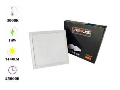 30x 30 x LED Paneel – Vierkant Opbouw – 18W – 3000K – IP20 – kavel bij XL Auctions