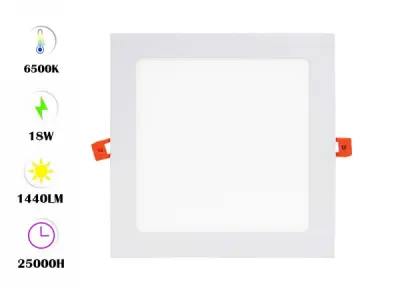 10x 10 x LED Paneel – Vierkant Inbouw – 18W – 6500K – IP20 – kavel bij XL Auctions