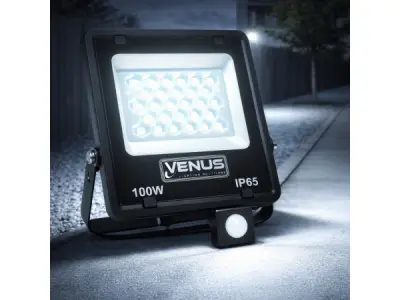 5x 5 x LED Schijnwerper 100W met Bewegingssensor – 6500K – kavel bij XL Auctions