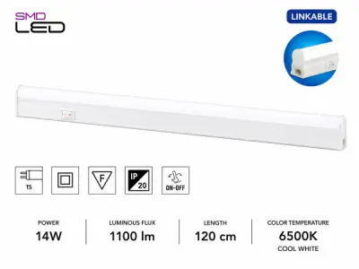 10x 10 x LED Balk Onder-Meubel 14W – 6400K – 120cm – SIGMA-14 – kavel bij XL Auctions