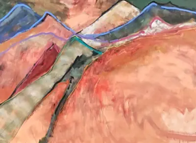 Acryl op doek, Maya Wildevuur, Landschap, 1999 – kavel bij Onlineveilingmeester, Groningen