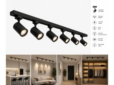 10x 10 x 1-Fase Railverlichting Set – Zwart – kavel bij XL Auctions